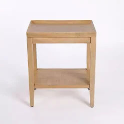 Kirklands Home Accent & End Tables|Natural Wood Hughes Side Table Tan