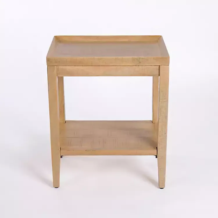 Kirklands Home Accent & End Tables|Natural Wood Hughes Side Table Tan