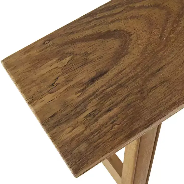 Kirklands Home Benches & Ottomans|Natural Wood Narrow Rustic Bench Brown