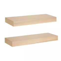 Kirklands Home Shelves|Natural Wood 2-pc. Floating Shelves, 24 in.