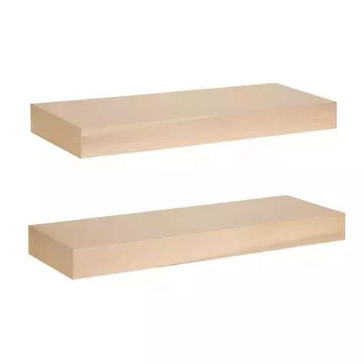 Kirklands Home Shelves|Natural Wood 2-pc. Floating Shelves, 24 in.