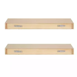 Kirklands Home Shelves|Natural Wood 2-pc. Floating Shelves, 24 in.