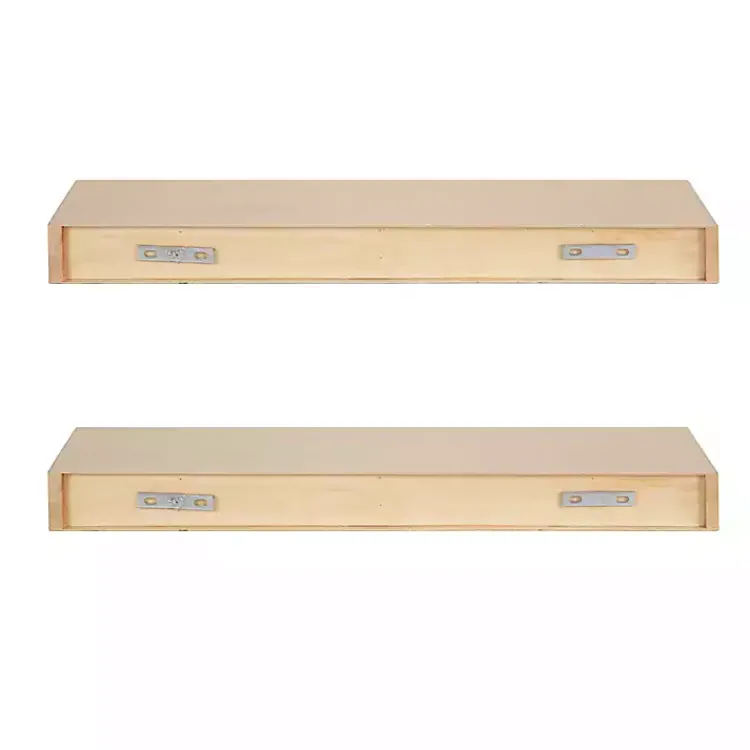 Kirklands Home Shelves|Natural Wood 2-pc. Floating Shelves, 24 in.