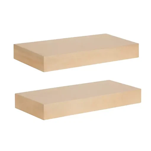 Kirklands Home Shelves|Natural Wood 2-pc. Floating Shelves, 18 in.