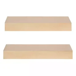 Kirklands Home Shelves|Natural Wood 2-pc. Floating Shelves, 18 in.