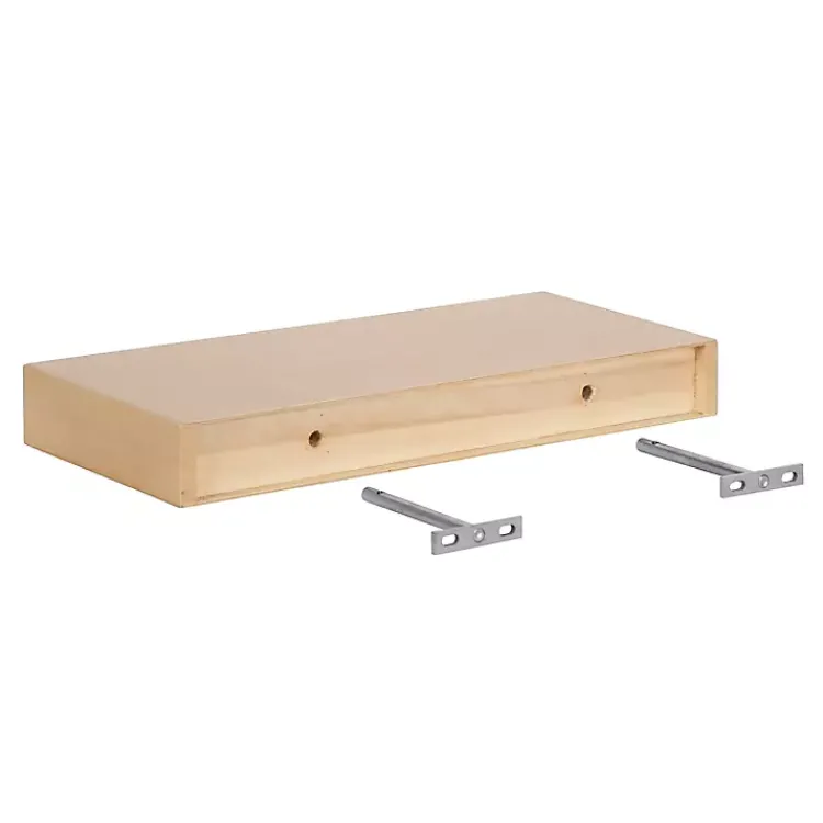 Kirklands Home Shelves|Natural Wood 2-pc. Floating Shelves, 18 in.