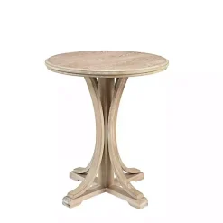 Kirklands Home Accent & End Tables|Natural Wood Pedestal Martha Stewart Accent Table
