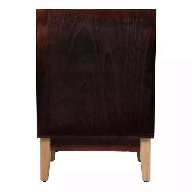 Kirklands Home Dressers & Chests|Natural Wood Rattan Nightstand Brown