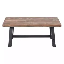 Kirklands Home Coffee Tables|Natural Wood Sawhorse Coffee Table, 42x24 in. Tan