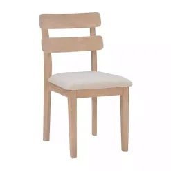 Kirklands Home Dining Chairs|Natural Wood Slatted Back Dining Chairs, Set of 2 Gray
