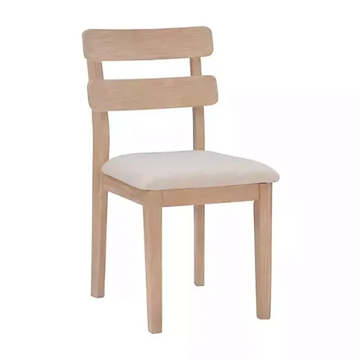 Kirklands Home Dining Chairs|Natural Wood Slatted Back Dining Chairs, Set of 2 Gray