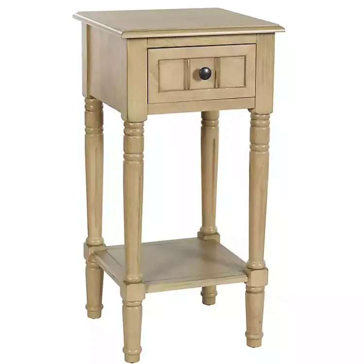 Kirklands Home Accent & End Tables|Natural Wood Square Hampton Accent Table Tan
