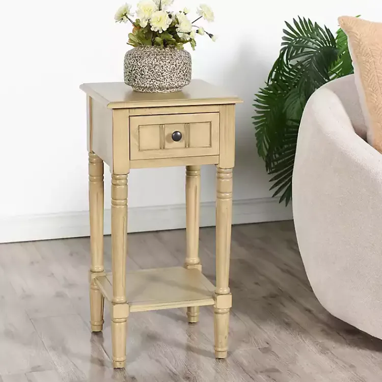 Kirklands Home Accent & End Tables|Natural Wood Square Hampton Accent Table Tan