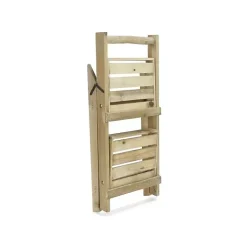 Kirklands Home Planters|Natural Wood 2-Tier Folding Plant Stand, 30 in. Brown