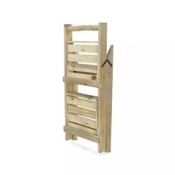 Kirklands Home Planters|Natural Wood 2-Tier Folding Plant Stand, 30 in. Brown