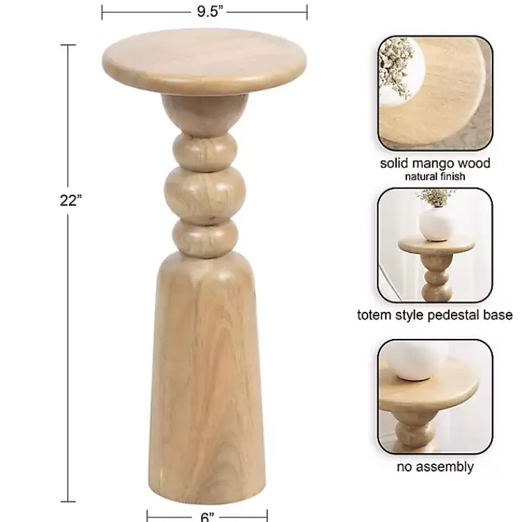 Kirklands Home Accent & End Tables|Natural Wood Tirollo Accent Table Tan