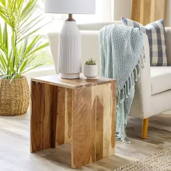 Kirklands Home Accent & End Tables|Natural Wood Umed Accent Table