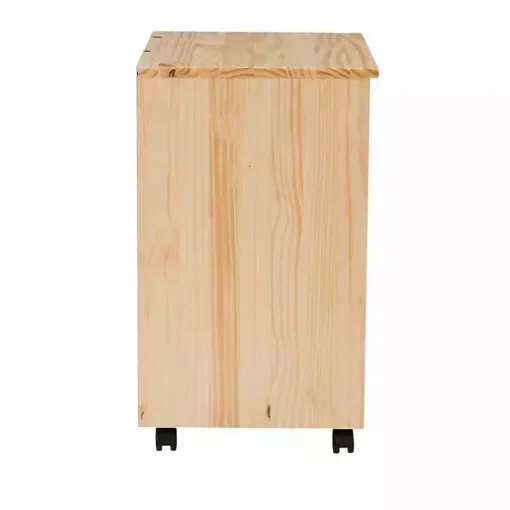 Kirklands Home Office Furniture|Natural Wood Wide 6-Drawer Cary Storage Cart Tan