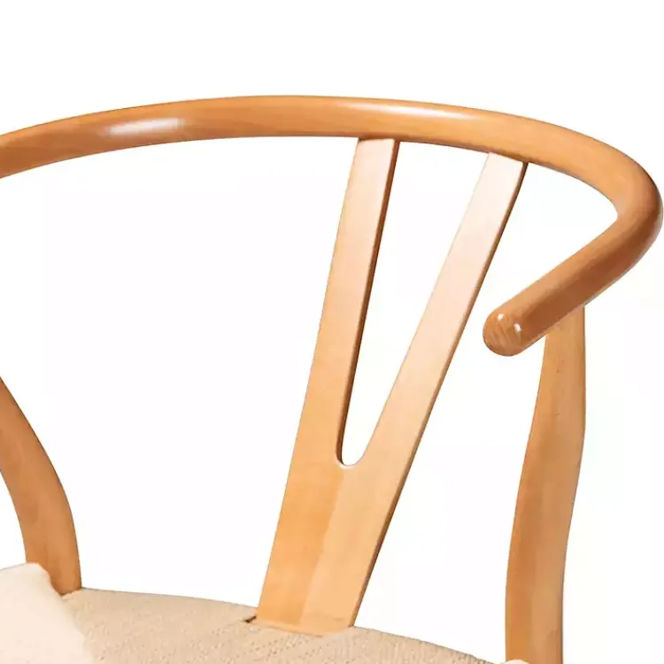 Kirklands Home Bar Stools & Counter Height Stools|Natural Wood Woven Yarn Seat Bar Stools, Set of 2 Tan