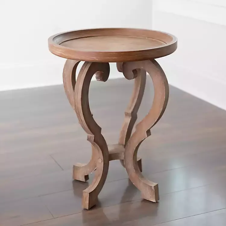 Kirklands Home Accent & End Tables|Natural Wooden Parker Accent Table Brown