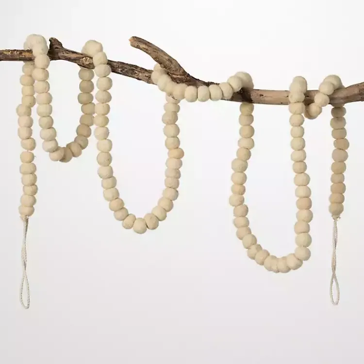 Hot Natural Wool Ball Tree Garland Christmas Tree Decorations