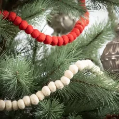 Hot Natural Wool Ball Tree Garland Christmas Tree Decorations