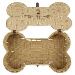 Discount Natural Woven Bone Shaped Basket, 24 in. Baskets & Boxes