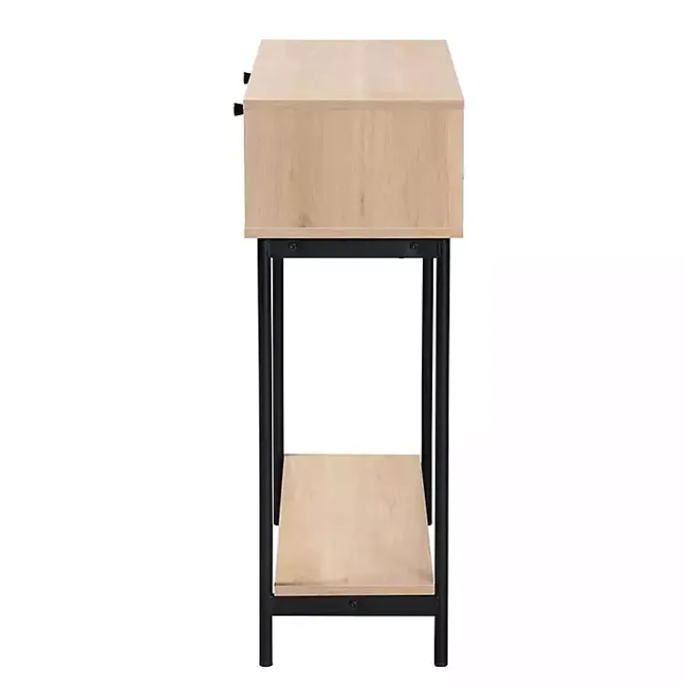 Kirklands Home Console Tables|Natural Woven Rat 2-Drawer Console Table Tan