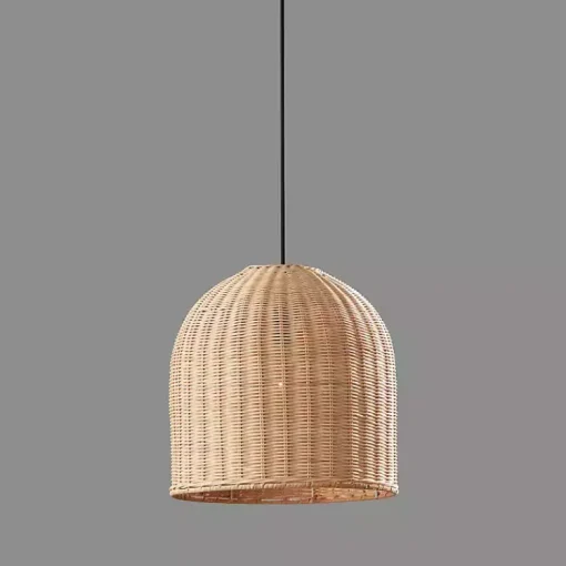 Kirklands Home Chandeliers & Pendant Lighting|Natural Woven Rat Pendant Light Tan