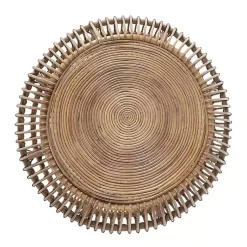 Kirklands Home Coffee Tables|Natural Woven Rat Round Coffee Table Tan