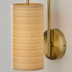 New Natural Woven Shade Malina Wall Sconce Sconces