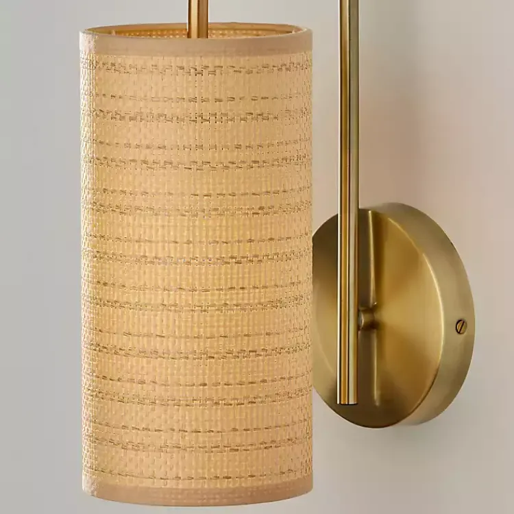 New Natural Woven Shade Malina Wall Sconce Sconces