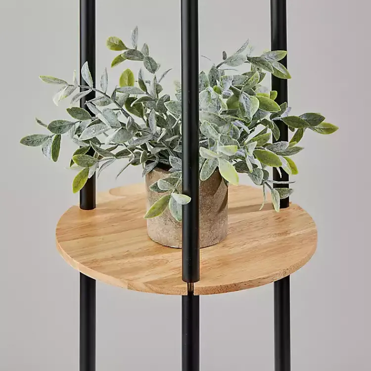 Kirklands Home Floor Lamps|Natural Woven Shade Trio Rowan Floor Lamp Tan