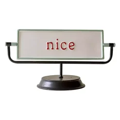 Hot Naughty and Nice Tabletop Sign Christmas Decorations