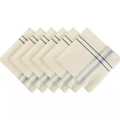 Kirklands Home Table Linens|Nautical French Stripe Napkins, Set of 6 Blue