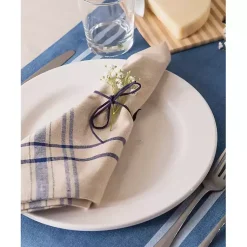 Kirklands Home Table Linens|Nautical French Stripe Napkins, Set of 6 Blue