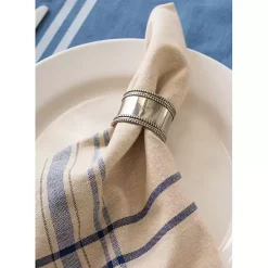 Kirklands Home Table Linens|Nautical French Stripe Napkins, Set of 6 Blue