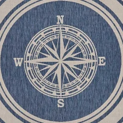 Kirklands Home Outdoor Rugs|Nautical Navigation Round Outdoor Area Rug
