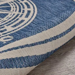 Kirklands Home Outdoor Rugs|Nautical Navigation Round Outdoor Area Rug