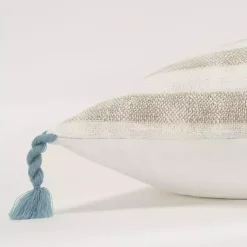 Hot Nautical Stripe & Blue Tassel Pillow Pillows