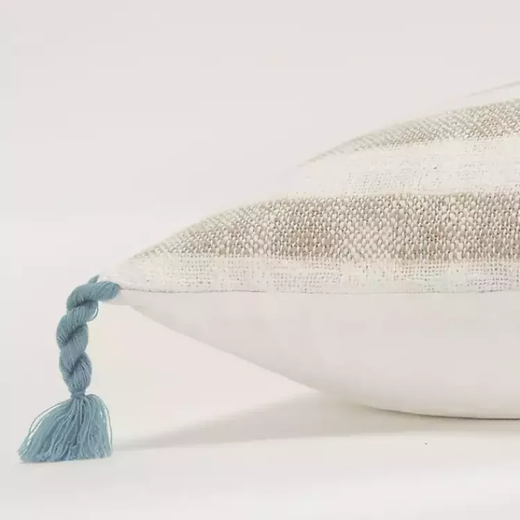 Hot Nautical Stripe & Blue Tassel Pillow Pillows
