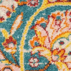 Kirklands Home Area Rugs|Navy & Multi Floral Medallion Area Rug, 5x7