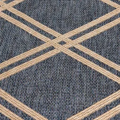 Kirklands Home Outdoor Rugs|Navy Adelaide Trellis Outdoor Area Rug, 7x9 Blue
