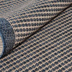 Kirklands Home Outdoor Rugs|Navy Adelaide Woven Outdoor Area Rug, 7x9 Blue