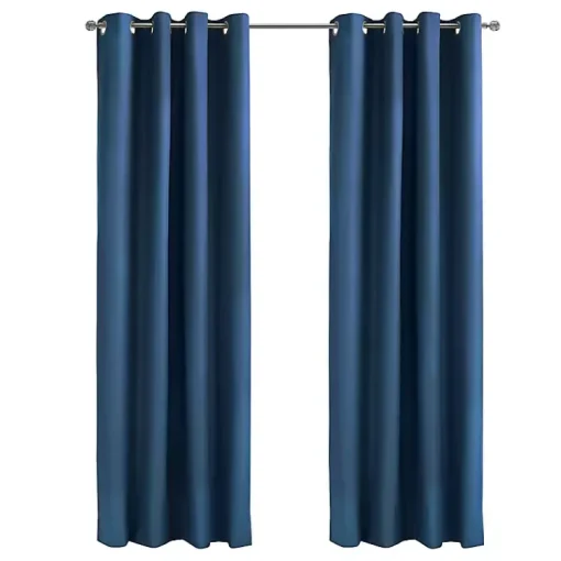 Kirklands Home Curtains & Drapes|Navy Alpine Blackout Curtain Panel, 108 in. Blue