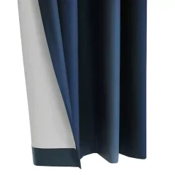 Kirklands Home Curtains & Drapes|Navy Alpine Blackout Curtain Panel, 95 in. Blue