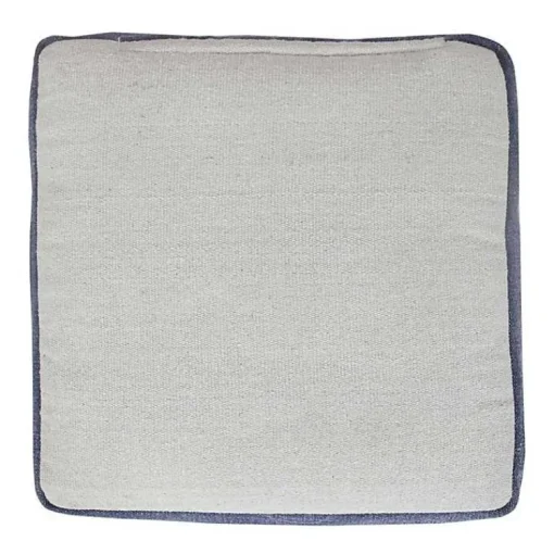 Clearance Navy and Ivory Scandinavian Motif Pouf Poufs & Floor Cushions