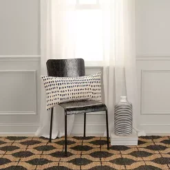 Outlet Navy and Natural Animal Patterned Lumbar Pillow Pillows