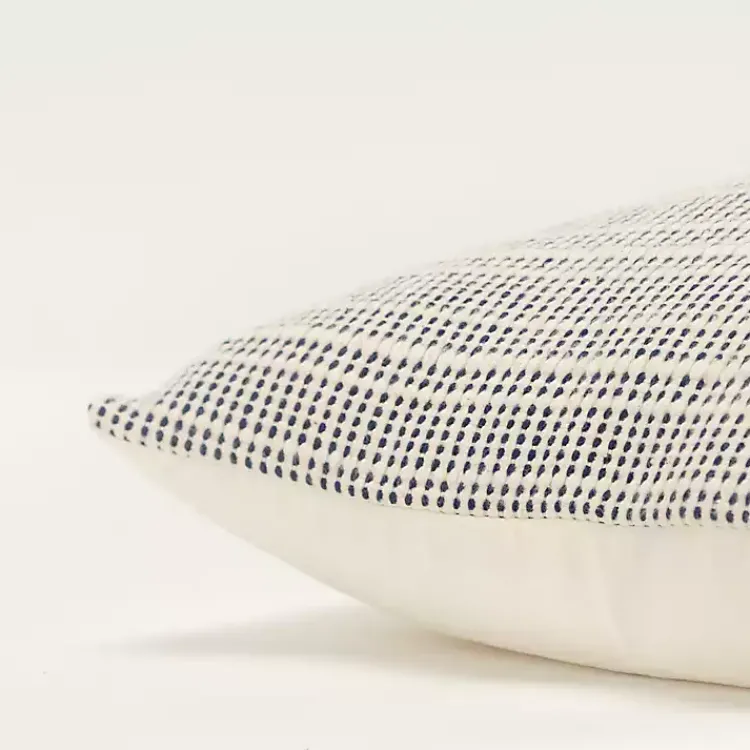 Outlet Navy and Natural Sea Striped Pillow Pillows
