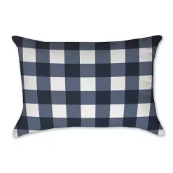 Hot Navy and White Buffalo Check Accent Pillow Pillows